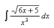 Select the correct Answer for each question. -Use a table of integrals to evaluate the integral.   A)    B)    C)    D)   