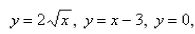 Select the correct Answer for each question. -Use the method of disks or washers, or the method of cylindrical shells to find the volume of the solid generated by revolving the region bounded by the graphs of the equations about the indicated axis.Sketch the region and a representative rectangle.   the x-axis A)    B)    C)    D)   
