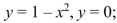 Select the correct Answer for each question. -Find the volume of the solid generated by revolving the region bounded by the graphs of the equations about the indicated line.   the line y = 3 A)    B)    C)    D)   