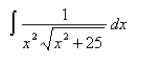 Select the correct Answer for each question. -Find the integral using an appropriate trigonometric substitution.   A)    B)    C)    D)   