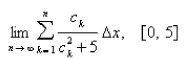The given expression is the limit of a Riemann sum of a function f on [a, b].Write this expression as a definite integral on [a, b].Select the correct Answer   A)    B)    C)    D)   