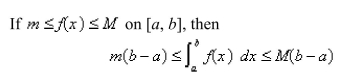 Use the following property of the definite integral to estimate the definite integral    