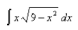 Find the integral using an appropriate trigonometric substitution.Select the correct Answer   A)    B)    C)    D)   