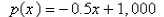 <strong>A manufacturer has been selling 1,200 television sets a week at $400 each.A market survey indicates that for each $30 rebate offered to the buyer, the number of sets sold will increase by 60 per week.Find the demand function.</strong> A)   B)   C)   D)   E)   <div style=padding-top: 35px> 