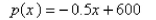<strong>A manufacturer has been selling 1,200 television sets a week at $400 each.A market survey indicates that for each $30 rebate offered to the buyer, the number of sets sold will increase by 60 per week.Find the demand function.</strong> A)   B)   C)   D)   E)   <div style=padding-top: 35px> 