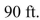 A baseball diamond is a square with side 90 ft.A ba   tter hits the ball and runs toward first base with a speed of   At what rate is his distance from second base decreasing when he is halfway to first base? Round the result to the nearest hundredth.