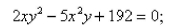 Find the rate of change of   with respect to x at the given values of   and      