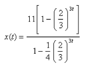 Two chemicals react to form another chemical.Suppose that the amount of chemical formed in time   (in hours) is given by   where   is measured in pounds. a.Find the rate at which the chemical is formed when   Round to two decimal places. b.How many pounds of the chemical are formed eventually?