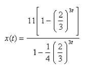 Two chemicals react to form another chemical.Suppose that the amount of chemical formed in time   (in hours) is given by   where   is measured in pounds. a.Find the rate at which the chemical is formed when   Round to two decimal places. b.How many pounds of the chemical are formed eventually?