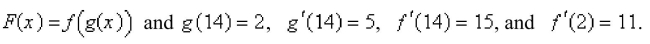 Select the correct Answer for each question. -Suppose that   Find   A) 24 B) 17 C)    D) 140 E) 20