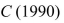 Let   be the total value of US currency (coins and banknotes)  in circulation at time.The table gives values of this function from 1980 to 2000, as of September 30, in billions of dollars.Estimate the value of C   Select the correct Answer   Answers are in billions of dollars per year.Round yourAnswer to two decimal places. A)    B)    C)    D)    E)   