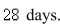   has a half-life of   A sample has a mass of   initially.Find the mass remaining after 42 days.