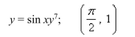 Use implicit differentiation to find an equation of the tangent line to the curve at the indicated point.Select the correct Answer   A)    B)    C)    D)   