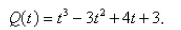 The quantity   of charge in coulombs   that has passed through a point in a wire up to time   (measured in seconds)  is given by   Find the current when   Select the correct Answer A)    B)    C)    D)    E)   