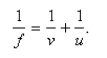 If   is the focal length of a convex lens and an object is placed at a distance v from the lens, then its image will be at a distance u from the lens, where   are related by the     Find the rate of change of with respect to    