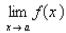 Consider the following function.   Determine the values of a for which   exists.