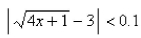 Use a graph to find a number   such that   whenever  
