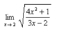 Select the correct Answer for each question. -Find the limit.   A) 0 B)    C)    D)    E) does not exist
