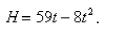 If a ball is thrown into the air with a velocity of   its height (in feet) after   seconds is given by   Find the velocity when  