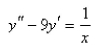 Solve the differential equation using   the method of variation of parameters.  