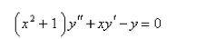 Use power series to solve the differential equation..  