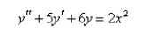 Solve the differential equation using the method of undetermined coefficients.   A)    B)    C)    D)    E)   