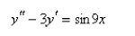 Solve the differential equation using the method of undetermined coefficients.   A)    B)    C)    D)    E)   