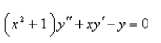 Use power series to solve the differential equation..  