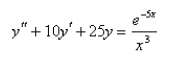 Solve the differential equation using the method of variation of parameters.  