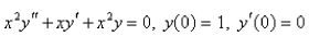 The solution of the initial-value problem   is called a Bessel function of order 0.Solve the initial - value problem to find a power series expansion for the Bessel function.