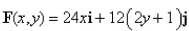 Find the work done by the force field   in moving an object along an arch of the cycloid  