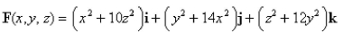 Calculate the work done by the force field   when a particle moves under its influence around the edge of the part of the sphere   that lies in the first octant, in a counterclockwise direction as viewed from above.