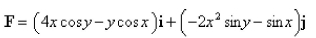   Determine whether or not F is a conservative vector field.If it is, find a function   such that  