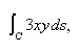 Evaluate the line integral over the given curve C.   where C is the line segment joining  