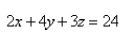 Select the correct Answer for each question. -Evaluate     S is the part of the plane   in the first octant. A)    B) 0 C)    D)   