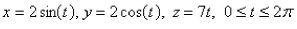 Find the exact mass of a thin wire in the shape of the helix   if the density is 4.