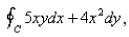 Use Green's Theorem to evaluate the line integral along the positively oriented closed curve C.   where C is the triangle with vertices  
