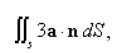 Assuming that S satisfies the conditions of the Divergence Theorem and the scalar functions and components of the vector fields have continuous second order partial derivatives, find   where a is the constant vector.