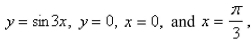 Find the mass and the center of mass of the lamina occupying the region R, where R is the region bounded by the graphs of   and having the mass density  