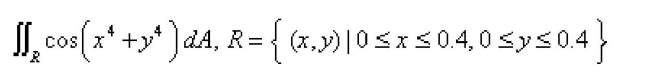Use the Midpoint Rule with four squares of equal size to estimate the double integral.  