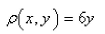 Find the center of mass of the lamina that occupies the region D and has the given density function, if D is bounded by the parabola   and the x-axis.  