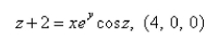 Find the equation of the normal line to the given surface at the specified point.  