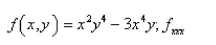 Select the correct Answer: for each question. -Find the indicated partial derivative.   A)    B)    C)    D)    E)   