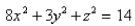 Select the correct Answer: for each question. -The ellipsoid   intersects the plane   in an ellipse.Find parametric equations for the tangent line to this ellipse at the point (1, 2, 2) . A)    B)    C)    D)    E)   