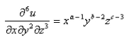 Select the correct Answer: for each question. -Find the indicated partial derivative.   A)    B)    C)    D)    E)   