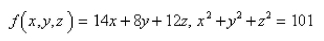 Select the correct Answer: for each question. -Use Lagrange multipliers to find the maximum value of the function subject to the given constraint.   A)    B)    C)    D)    E)   