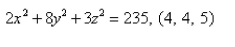 Find the equation of the normal line to the given surface at the specified point.  