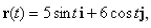 Sketch the curve of the vector function   and indicate the orientation of the curve.