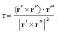 Select the correct Answer: for each question. -The torsion of a curve defined by   is given by   Find the torsion of the curve defined by   A)    B)    C)    D)   