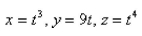 Select the correct Answer for each question. -At what point on the curve   is the normal plane parallel to the plane   A)    B)    C)    D)    E)   